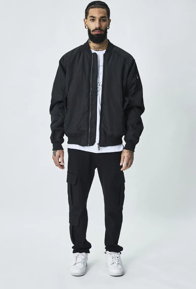 Veste bombers rembourée à col revers