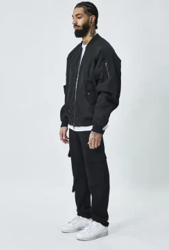 Veste bombers rembourée à col revers