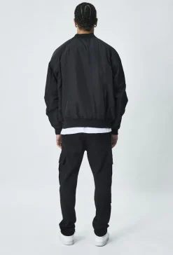 Veste bombers rembourée à col revers