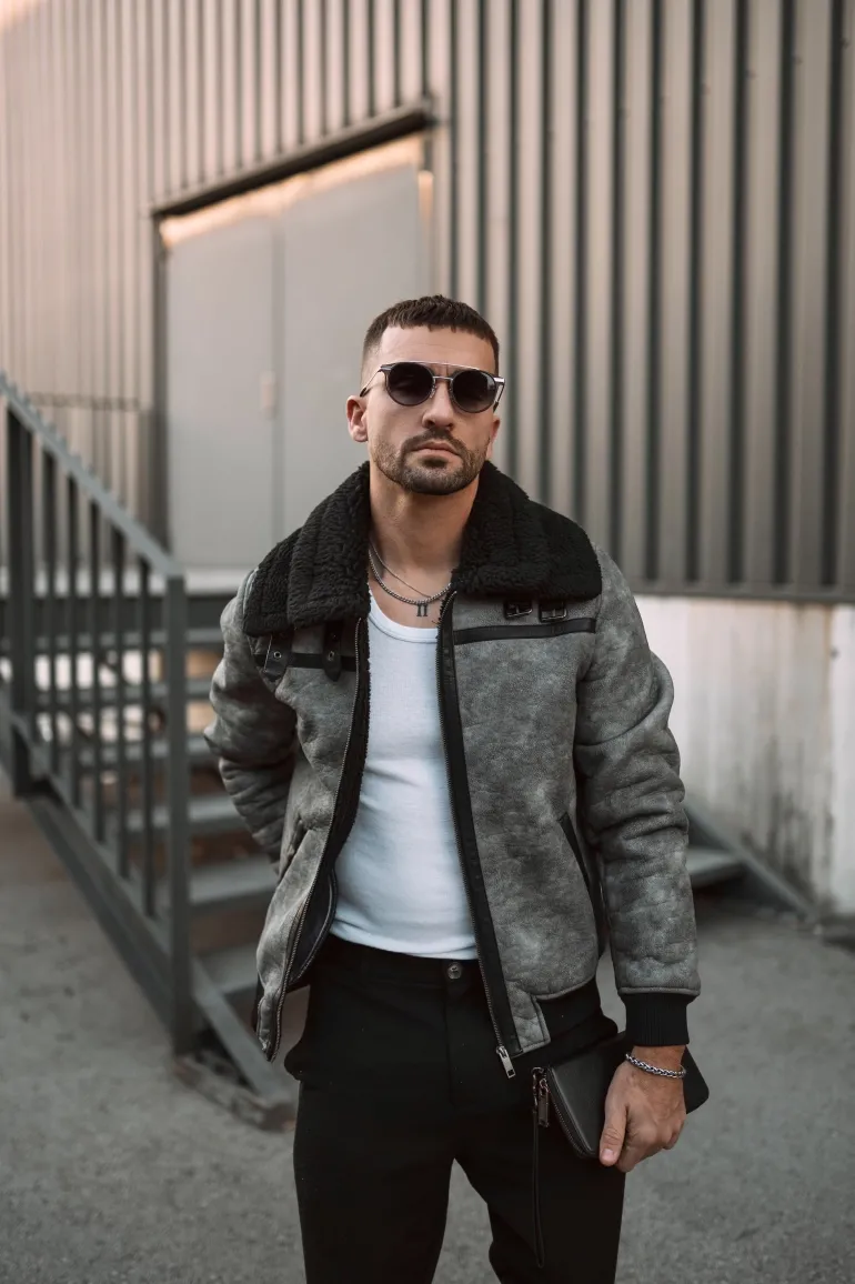Veste col mouton