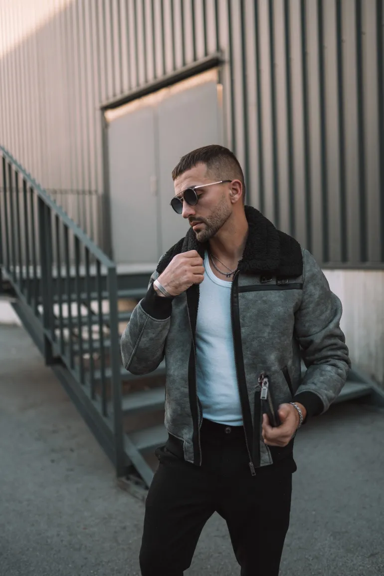 Veste col mouton