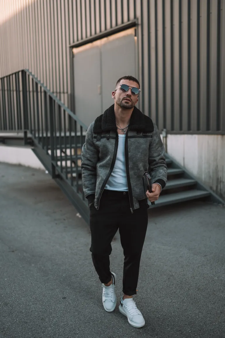 Veste col mouton