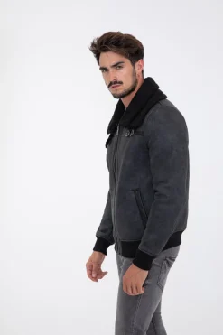 Veste col mouton