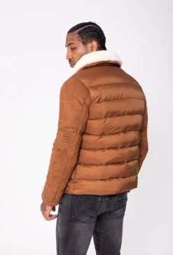 Veste col mouton matelassée