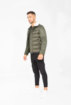 Veste col mouton matelassée