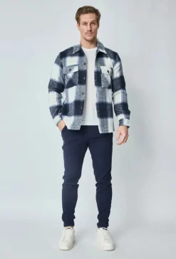 Veste confortable avec motif à carreaux