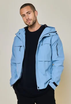 Veste courte à capuche réglable avec ficelle