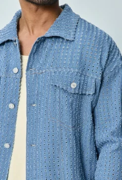 Veste effet jean troué