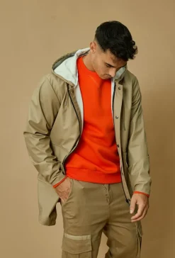 Veste imperméable milongue à capuche