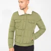 Veste matelassée avec col mouton