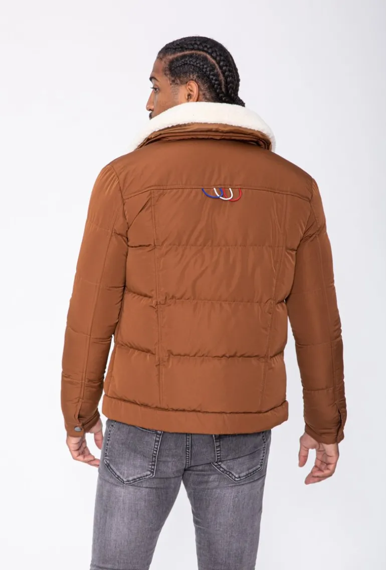 Veste matelassée avec col mouton