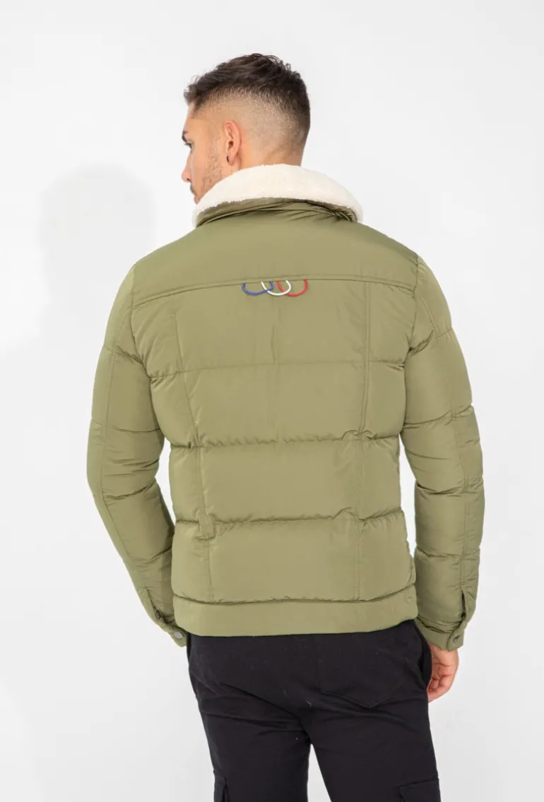 Veste matelassée avec col mouton