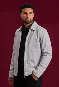 Veste mi- saisons zippé col chemise