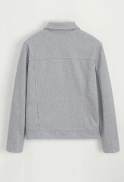 Veste mi- saisons zippé col chemise