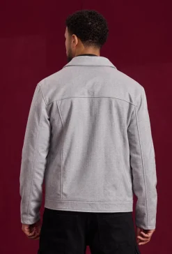 Veste mi- saisons zippé col chemise