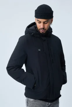 Veste parka courte chauffante