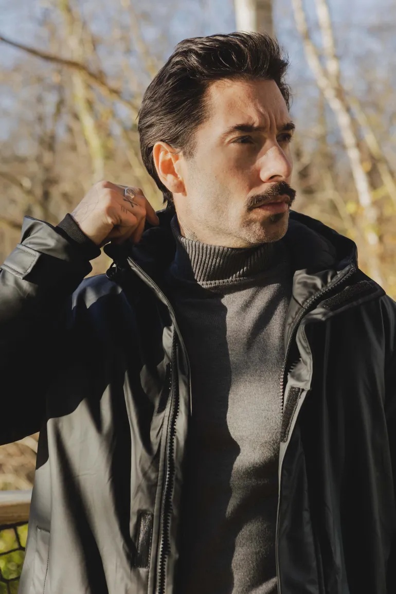 Veste parka milongue à capuche