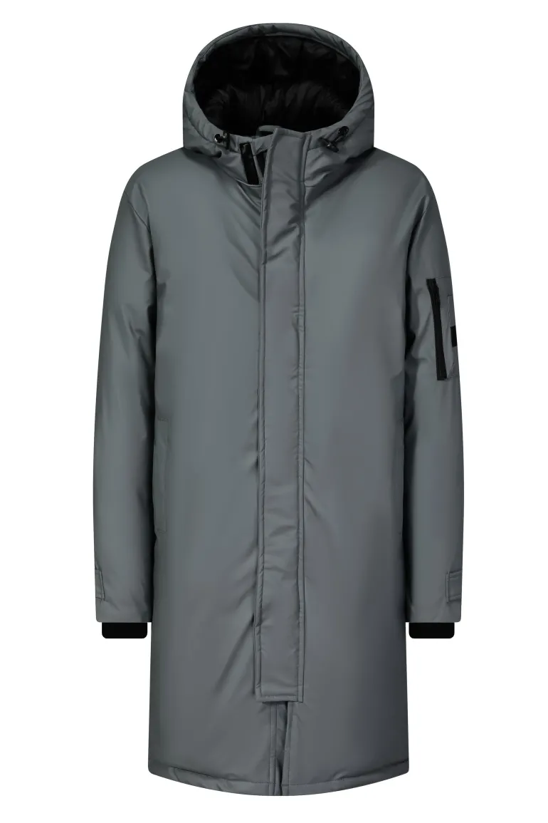 Veste parka milongue à capuche