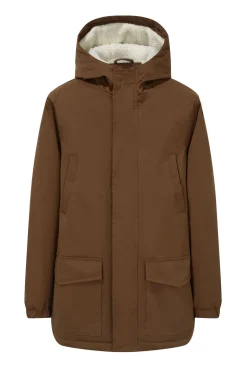 Veste parka milongue à capuche moumoutée
