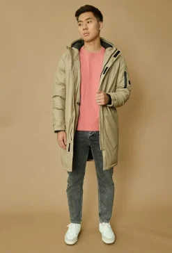 Veste parka milongue à capuche