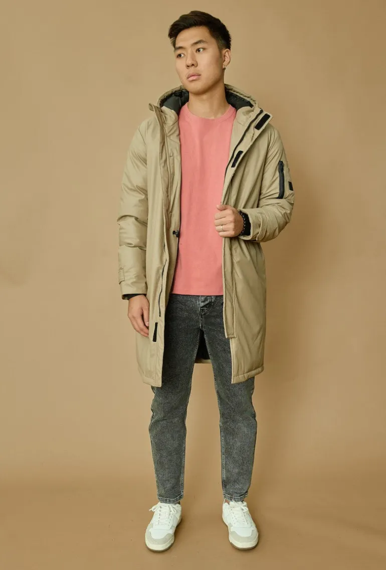 Veste parka milongue à capuche