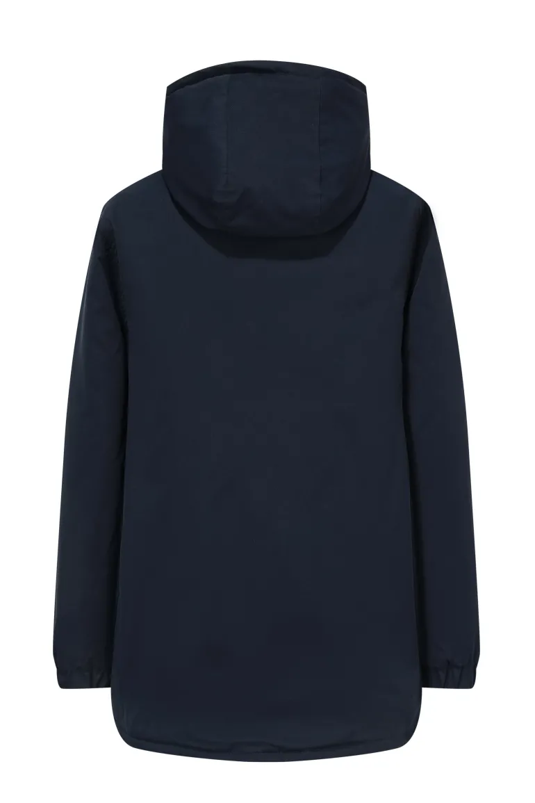 Veste parka milongue à capuche moumoutée