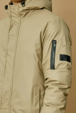 Veste parka milongue à capuche