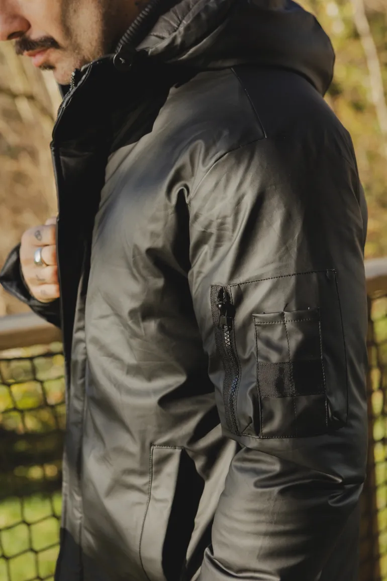 Veste parka milongue à capuche