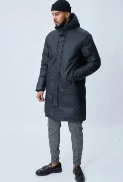 Veste parka milongue à capuche