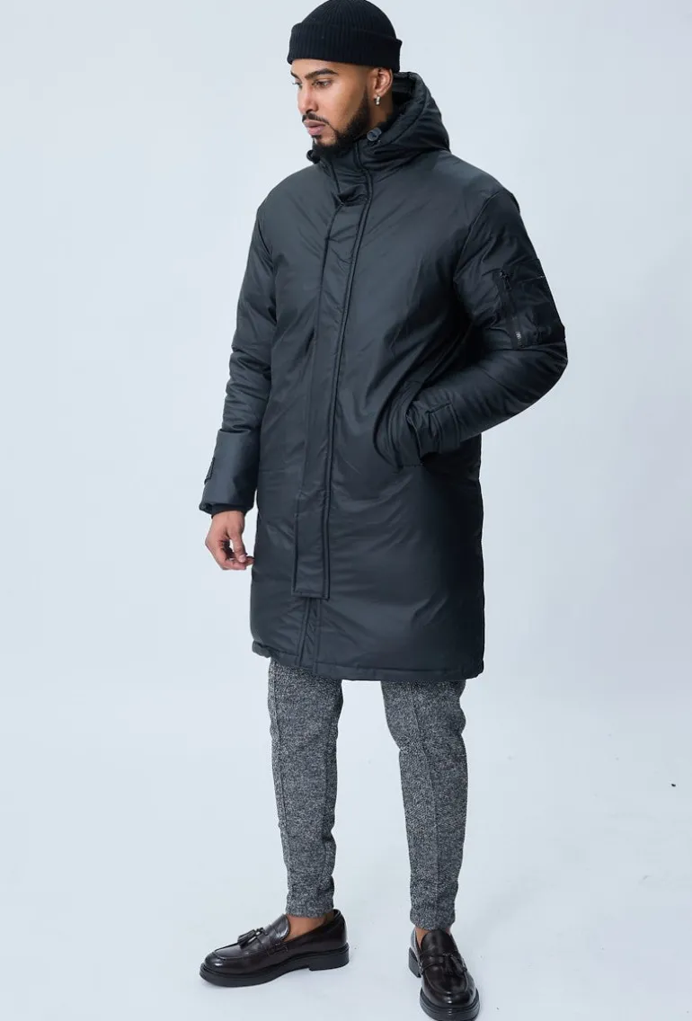 Veste parka milongue à capuche