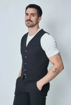 Veste sans manche col en v