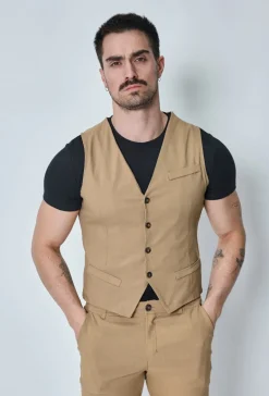 Veste sans manche col en v