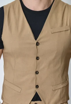 Veste sans manche col en v
