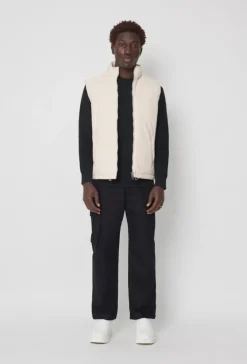 Veste sans manche en similli matelassé