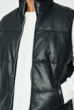 Veste sans manche en similli matelassé