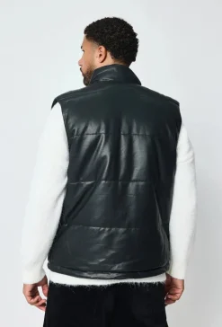 Veste sans manche en similli matelassé