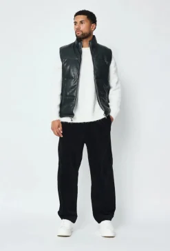 Veste sans manche en similli matelassé