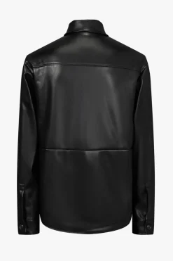 Veste similicuir à empiècement