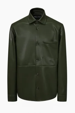 Veste similicuir à empiècement