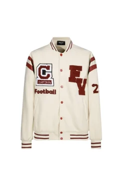 Veste teddy à broderie style americain