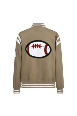 Veste teddy à broderie style americain