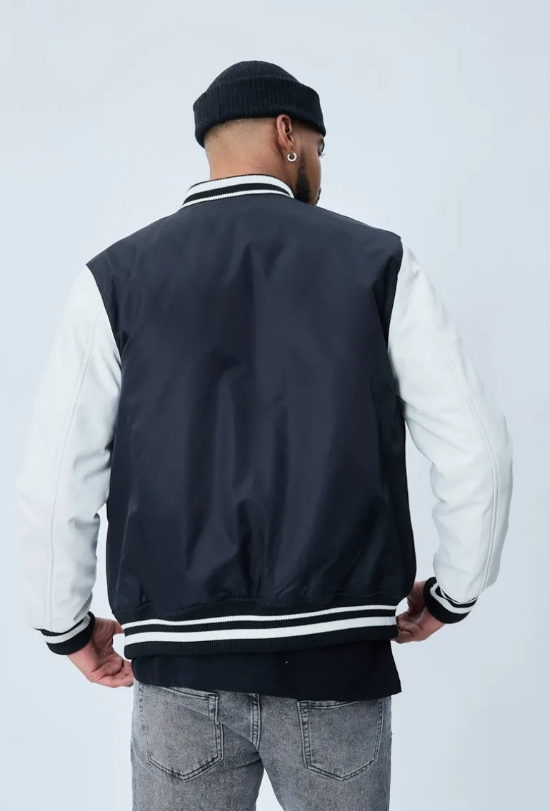 Veste teddy à broderie style americain