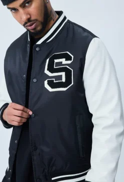 Veste teddy à broderie style americain