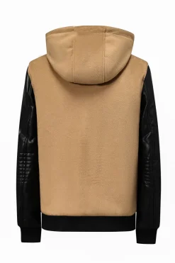 Veste teddy à capuche