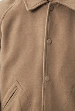 Veste teddy maille à col chemise