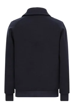 Veste teddy maille à col chemise