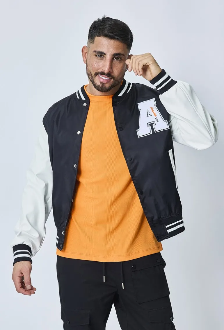 Veste teddy universitaire