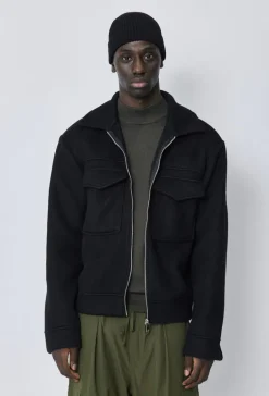 Veste uni col revers