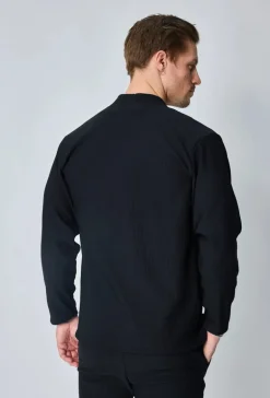 Veste uni fluide confortable avec motif à rayures