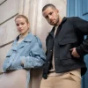 Veste uni texturé avec grandes poches à rabat